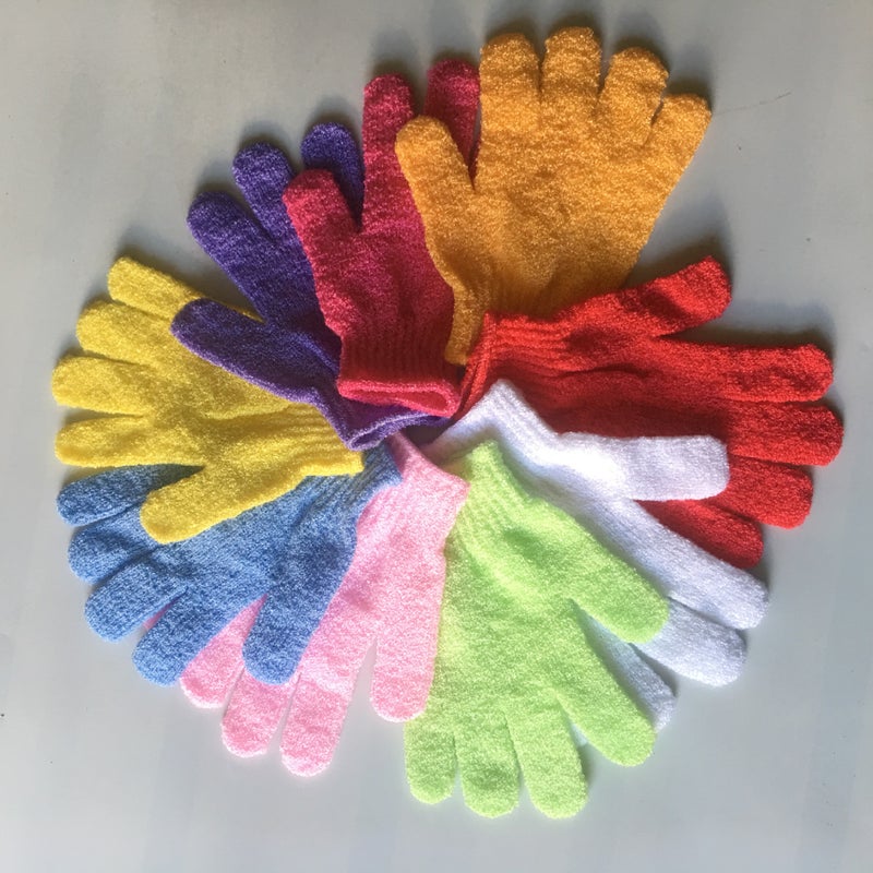 Of Bath Towels, Shower Gloves, Five-Finger Exfoliating Painless Scrubbing Back Scrubber, Double-Sided Bath Towel - Image 3