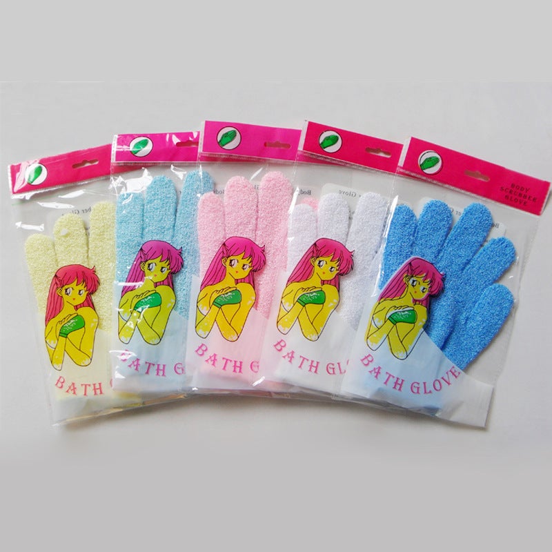 Of Bath Towels, Shower Gloves, Five-Finger Exfoliating Painless Scrubbing Back Scrubber, Double-Sided Bath Towel - Image 5