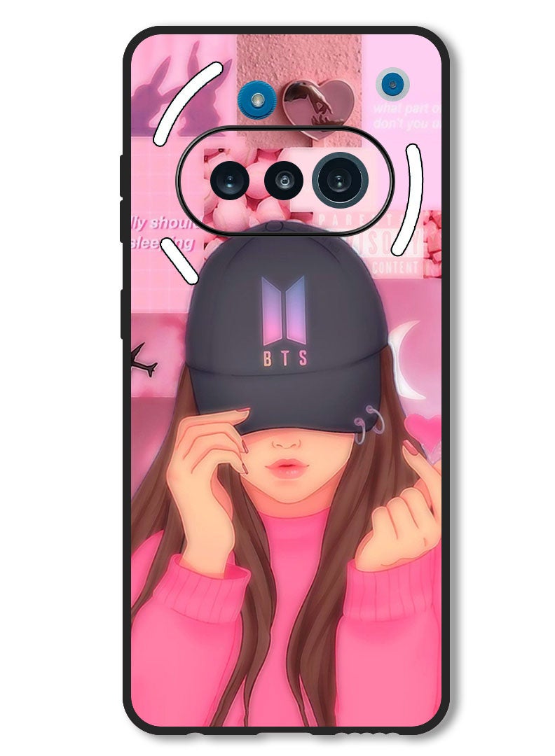 Theodor Case Compatible with Nothing Phone 3a Protection Shockproof Bumper Cover Girl BTS Cap Snap - Image 1