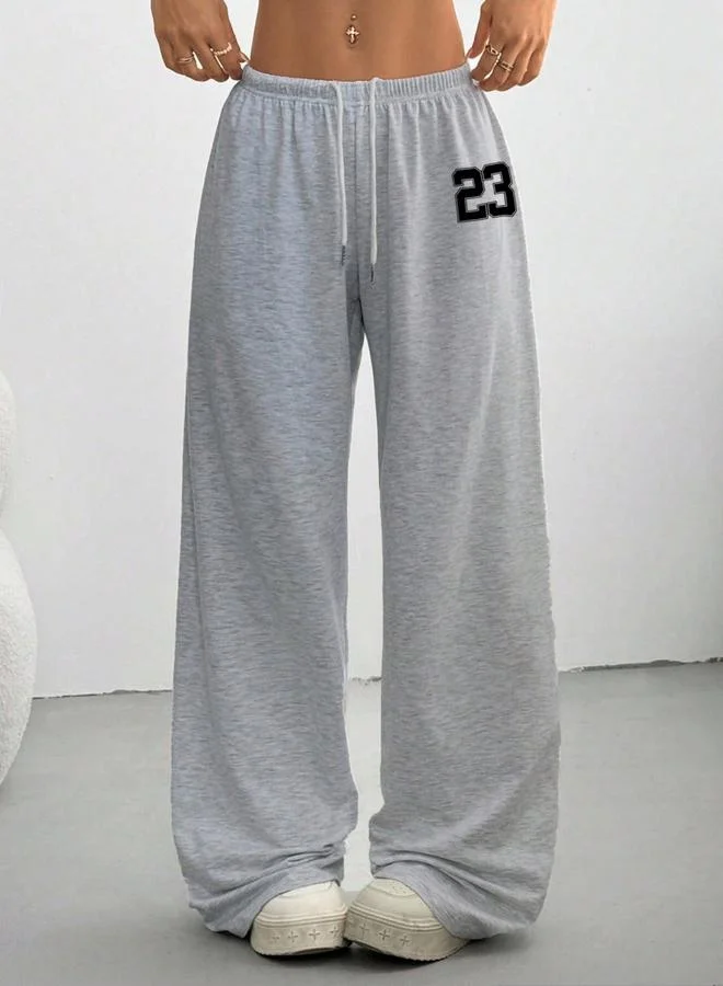تايك تو Grey Wide leg Joggers with Drawstring