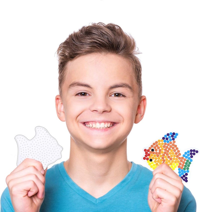 Coopay 20 Pieces Fuse Beads Pegboards Clear Plastic Template Beads Boards Different Shapes with 20 Pieces Colorful Cards for Kids Craft Supplies - Image 5