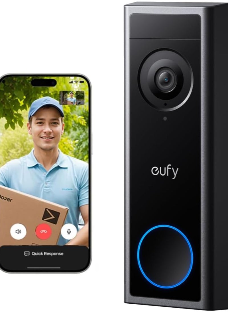 eufy - eufy Security Video Doorbell Camera Wireless C30, Live Video Call, 2K FHD, Battery Powered, 16:9 Wide View, Easy Installation, Human and Motion Detection, HomeBase S380 Compatible, No Monthly Fee - Image 1