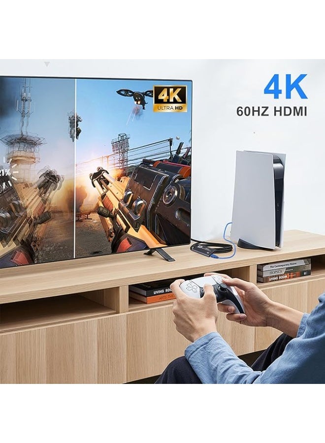 كارت التقاط فيديو HDMI USB 3.0 4K مع Loop-Out | تسجيل 1080P 60FPS للبث والألعاب متوافق مع OBS وأجهزة الألعاب - Image 5