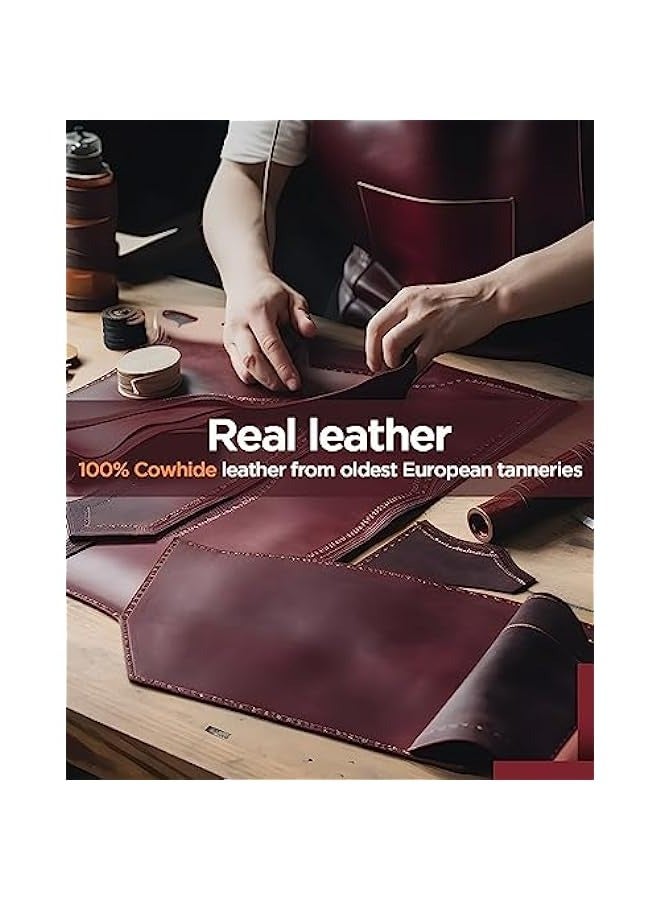 iPhone 12\/12 Pro RFID Blocking Leather Wallet Case - Burgundy - Image 2