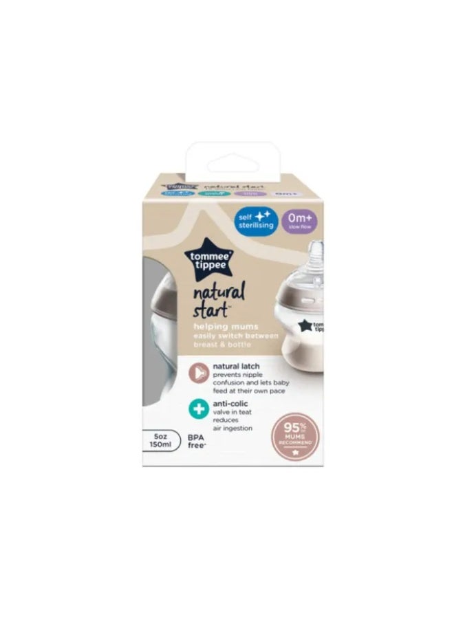 Tommee Tippee UK Tommee Tippee Closer to Nature Feeding Bottle, 150ml - Clear - Image 2