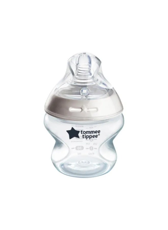 Tommee Tippee UK Baby Bottles, Natural Start Anti-Colic Baby Bottle with Slow Flow Breast-Like Teat, 150ml, 0m+, Self-Sterilising, Baby Feeding Essentials