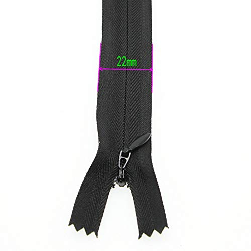 Leekayer 24" Invisible Sewing Zippers,Zipper for DIY Tailor Sewing Craft 10 PCS/Pack (Black&White,24 inch) Leekayer - Image 2