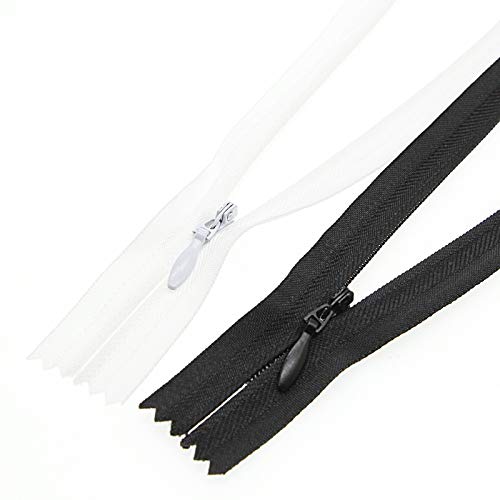 Leekayer 24" Invisible Sewing Zippers,Zipper for DIY Tailor Sewing Craft 10 PCS/Pack (Black&White,24 inch) Leekayer - Image 4