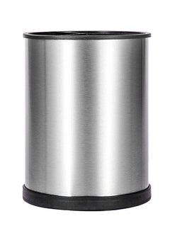 NIBEMINENT Stainless Steel Three Compartment Spinning Organizer Silver/Black 19.50 x 15 15centimeter  - Image 1