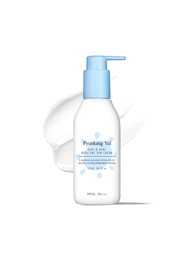 Pyunkang Yul Kids Moisturizing Sunscreen SPF50+ PA++++ 150ml, Face & Body Sunscreen for Kids and Adults, Moisturizing Daily Sun Protection, Suitable for All Ages
