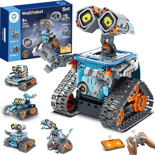 Sillbird Robot Building Kit with Remote Control STEM Gifts for Kids Age 8-12, Coding Robotics Technic Toy Set for Boys' Birthday, Buildable 5-in-1 Models with 435 Pieces - Image 1