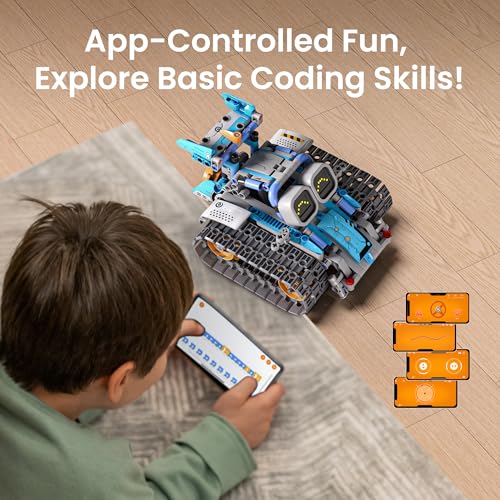 Sillbird Robot Building Kit with Remote Control STEM Gifts for Kids Age 8-12, Coding Robotics Technic Toy Set for Boys' Birthday, Buildable 5-in-1 Models with 435 Pieces - Image 5