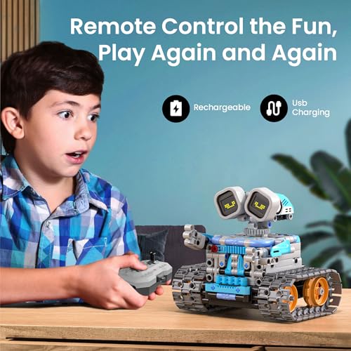 Sillbird Robot Building Kit with Remote Control STEM Gifts for Kids Age 8-12, Coding Robotics Technic Toy Set for Boys' Birthday, Buildable 5-in-1 Models with 435 Pieces - Image 4