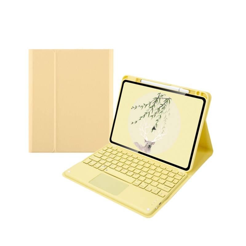 DGG حافظة آيباد متوافقة مع iPad Pro 11 / iPad 10.2 مع حامل قلم باللون أصفر - Image 1