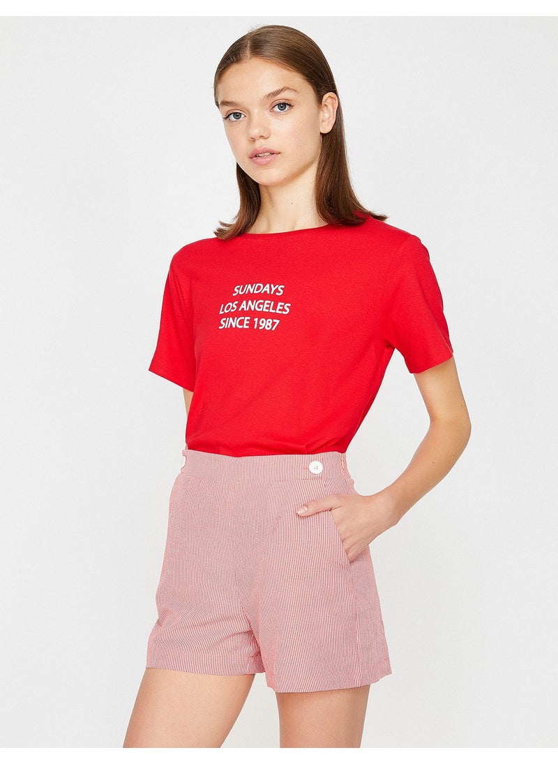 KOTON - Women Written Printed T-Shirt - Image 1