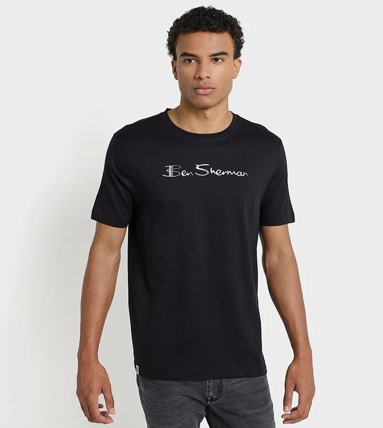 بين شيرمان Ben Sherman Men's Crew Neck Short Sleeve Printed T-Shirt