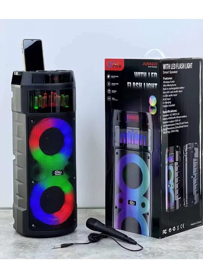 Portable Bluetooth Speakers Wireless Speaker Wit RGB Light BT Speaker Portable DJ Bass Stage Party Karaoke Subwoofer for Outdoor Radio Use JQS6221 - Image 2