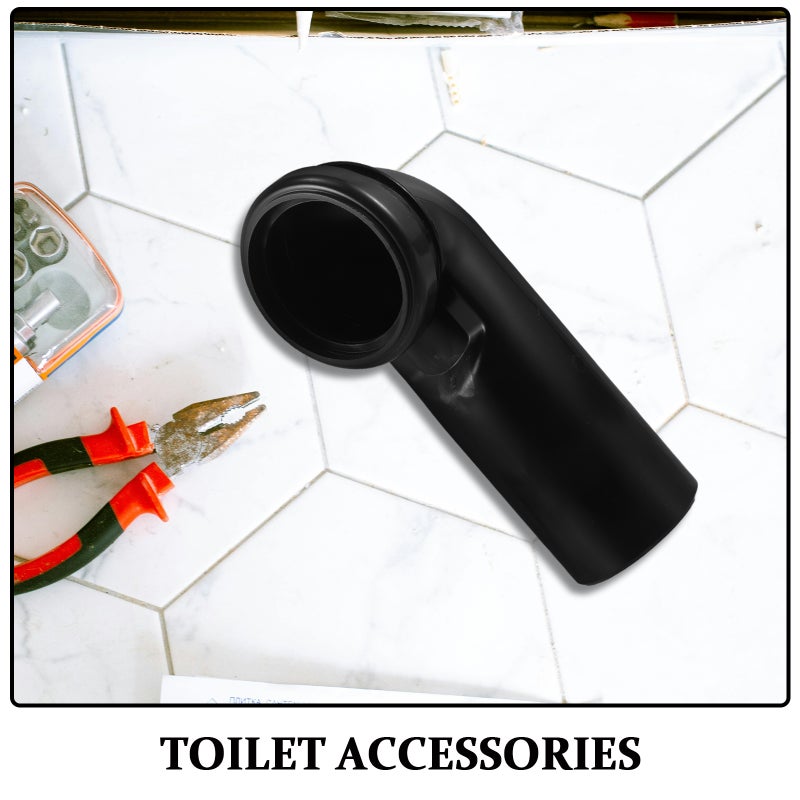 🚽 صرف مرنة سوداء لأنابيب الحمام لتحسين المنازل - Image 2