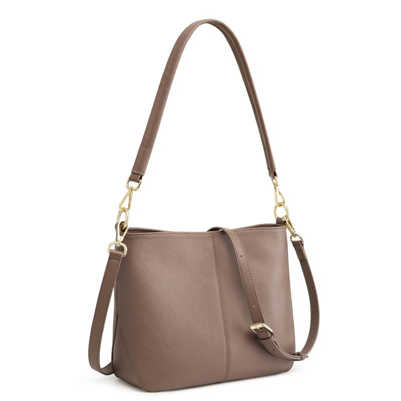 Kattee Leather Crossbody Bags for Women, Crossbody Purses for Women, Women's Handbags Hobo Bag with Adjustable Strapï¼ŒKhaki - Image 1