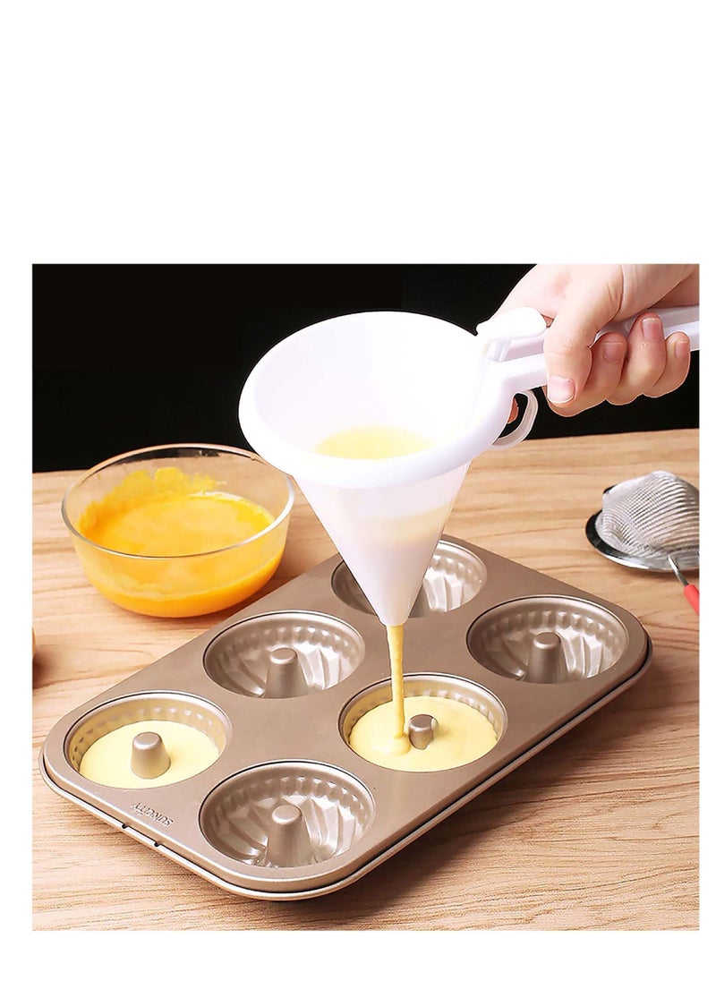 Y&D - Baking Tools, Icing Candy Funnel, Chocolate Pastry Mold Batter Dispenser Cream Cookie Cupcake Pancake Funnel for Kitchen Cake (2 PACK) - Image 1