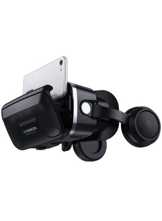 شاينكون سماعة رأس VR SHINECON 3D VR مع سماعات - باللون الأسود - Image 2