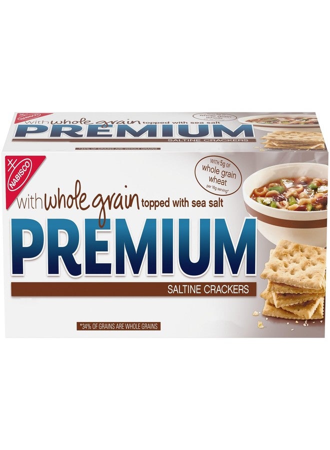 Premium Saltine Crackers, with Whole Grain Wheat, Lunch Snacks, 1.06 lb - Image 1