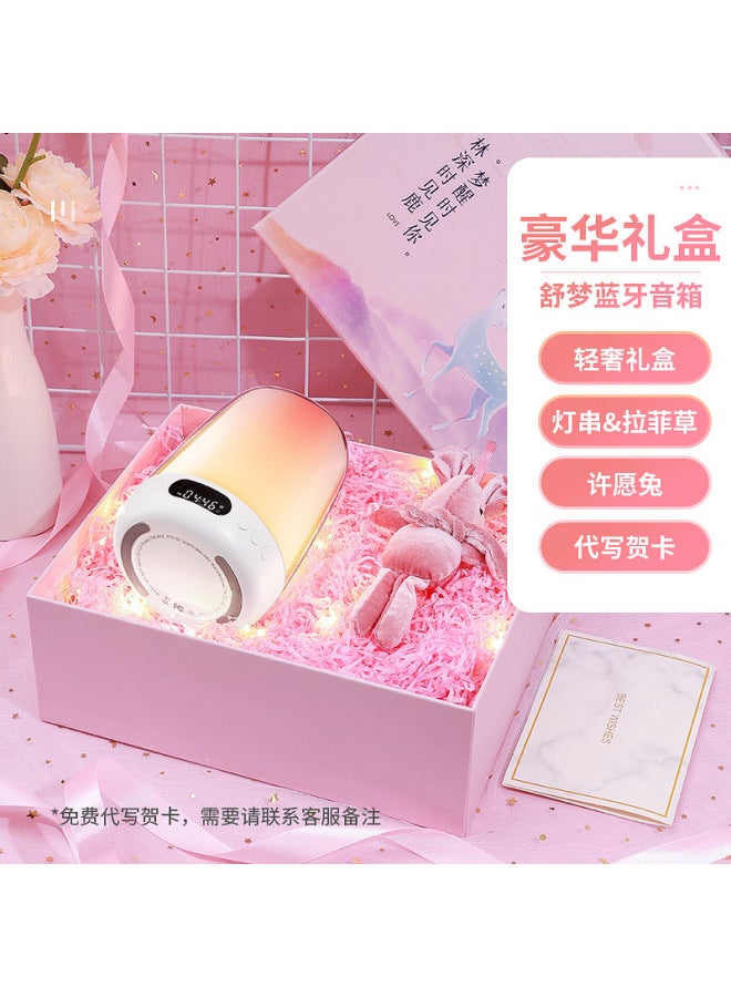 Ten Thousand Fires Wireless Bluetooth Speaker Bedroom Bass Bedside Nightlight Multi-functional Atmosphere Home Desktop Alarm Clock Audio - Image 1
