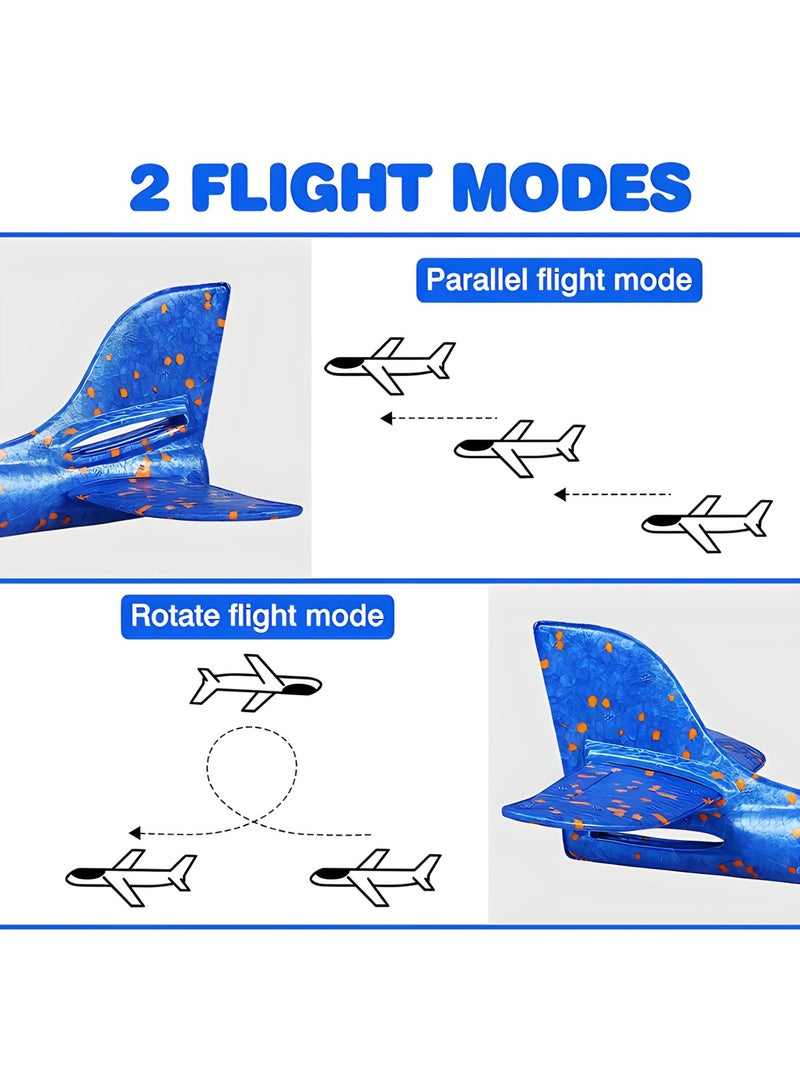 MAGIC VAULT 4 Pack LED Light Airplane Toys-17.5" Large Throwing Foam Plane-2 Flight Modes Glider Plane-Outdoor Flying Toys for Kids-Flying Toys Gift for Boys Girls 3 4 5 6 7 8 9 Years Old - Image 3