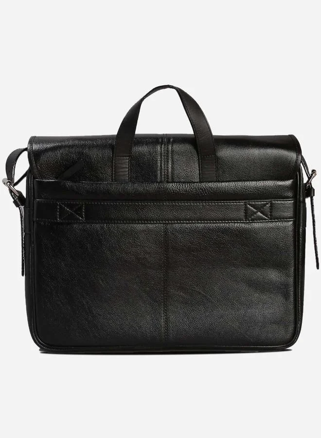 Tortoise شنطة لابتوب جلد بطية إغلاق