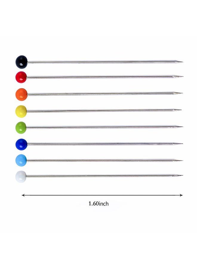 Tuzier Sewing Pins 800 PCS Straight Quilting Pins 1.6 in Glass Ball Head Pins for Fabric Crafting - Image 3
