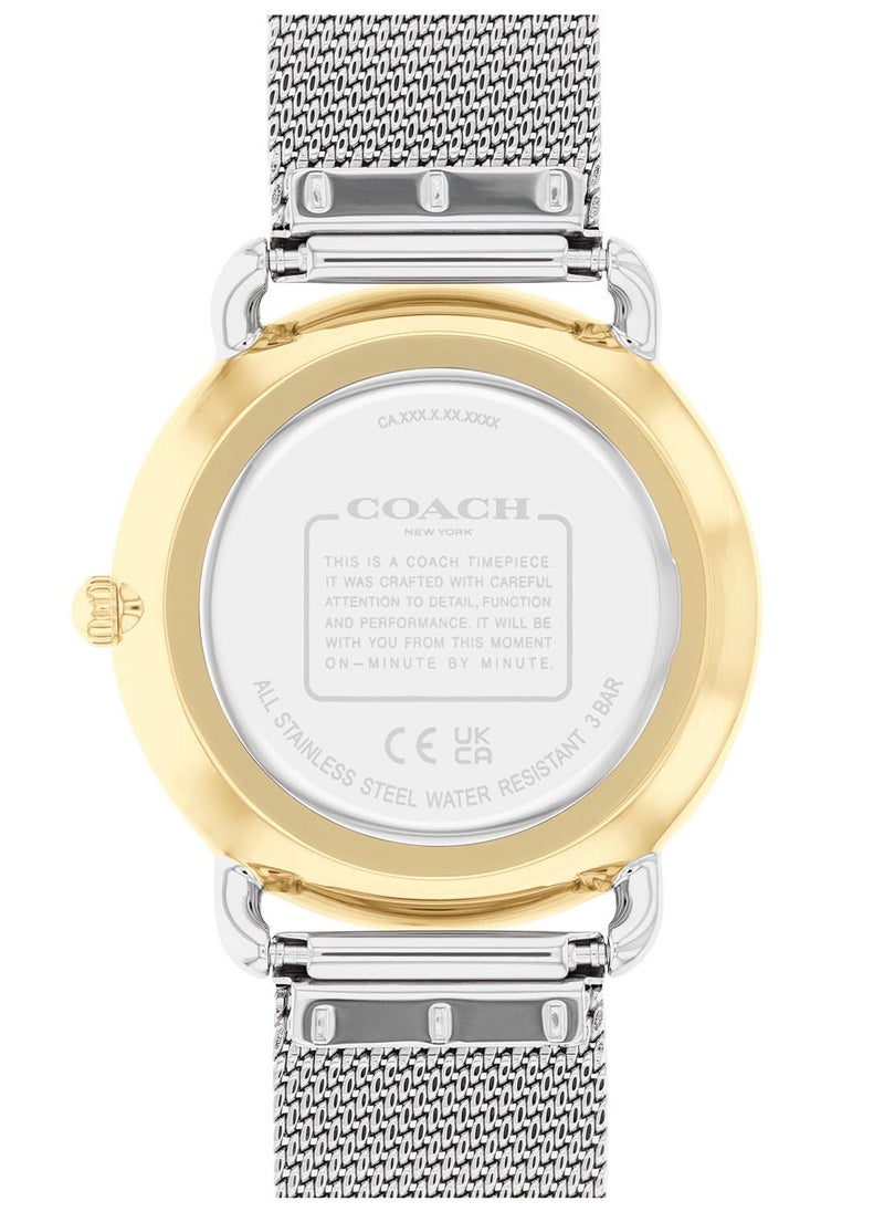 COACH COACH ROUND ANALOG WOMEN'S SILVER WHITE CASE WATCH - 14000117  - Image 3