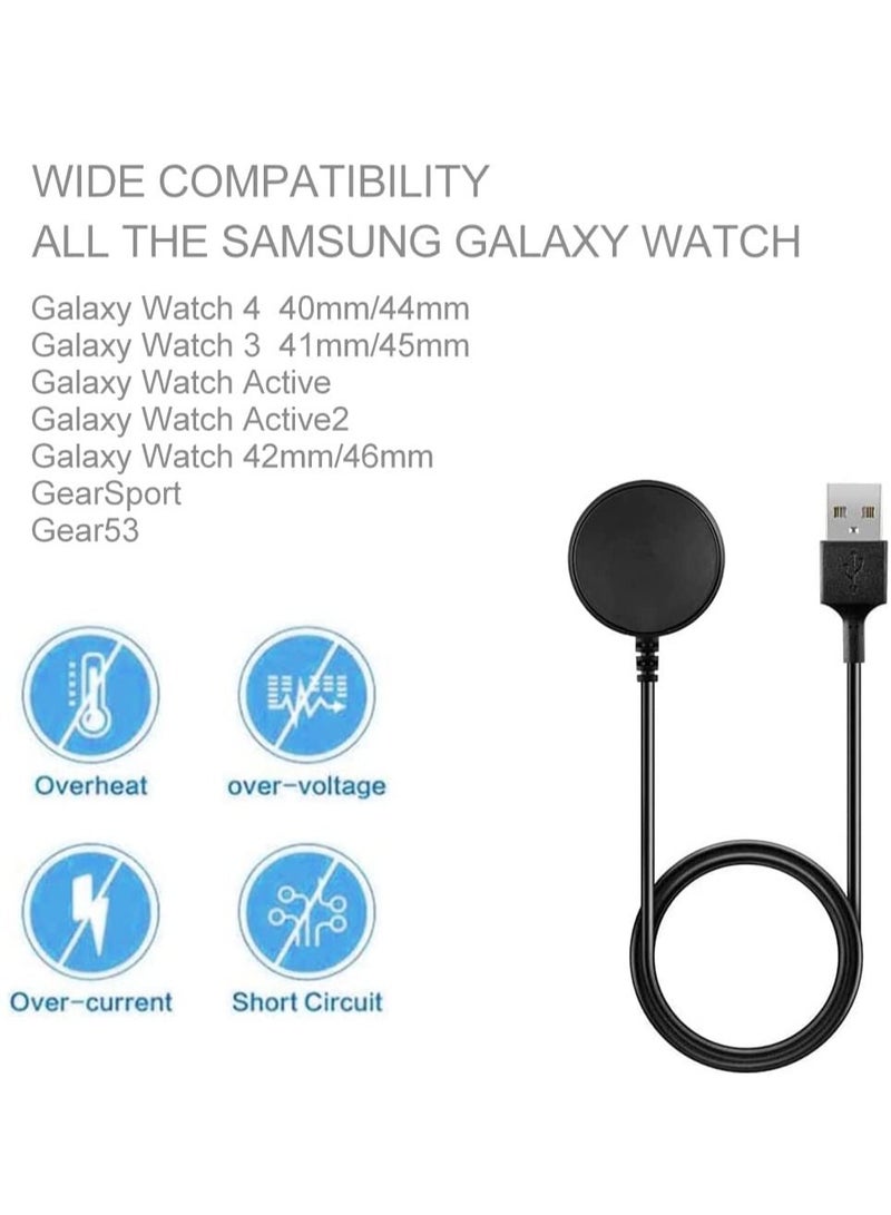 1M 3.3ft Wireles Charging USB Cable Dock Charger for Samsung Galaxy Watch 4 (40mm / 44mm) Watch4 Classic (42mm / 46mm) Watch 3 (45mm / 41mm) Active 1 Active 2 (40/44mm) - Image 3