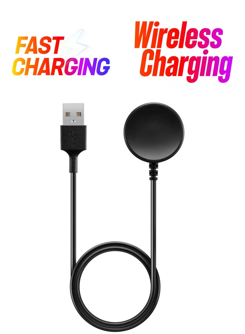 1M 3.3ft Wireles Charging USB Cable Dock Charger for Samsung Galaxy Watch 4 (40mm / 44mm) Watch4 Classic (42mm / 46mm) Watch 3 (45mm / 41mm) Active 1 Active 2 (40/44mm) - Image 1