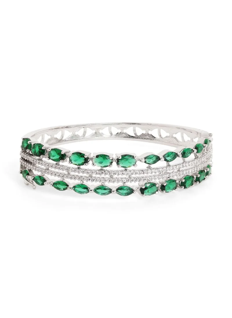 برياسي Plated American Diamond Plated Wraparound Bracelet