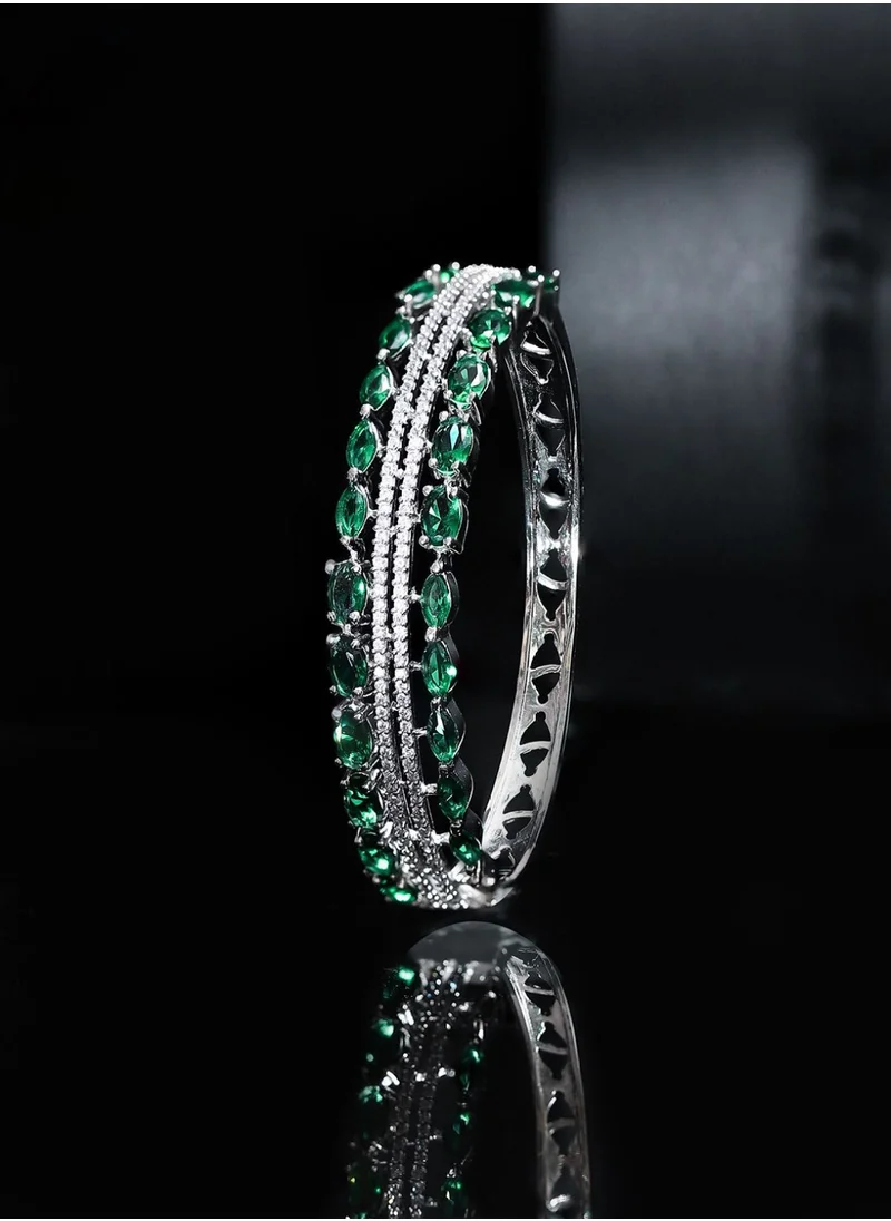 برياسي Plated American Diamond Plated Wraparound Bracelet