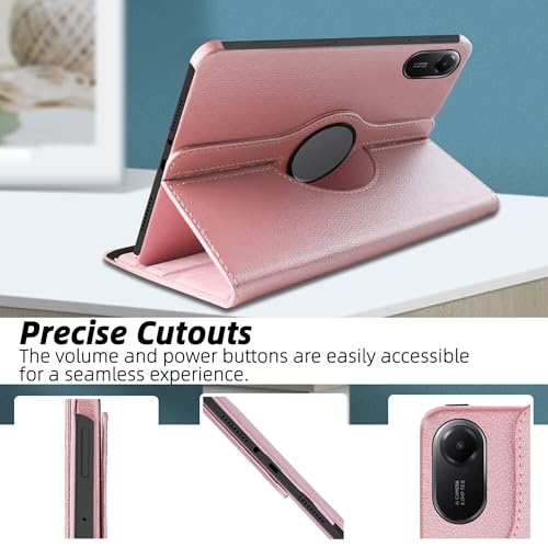 TGK 360 Rotatable Smart Flip Cover for Xiaomi Redmi Pad 2 11 inch Tablet Case (Rose Gold) - Image 3