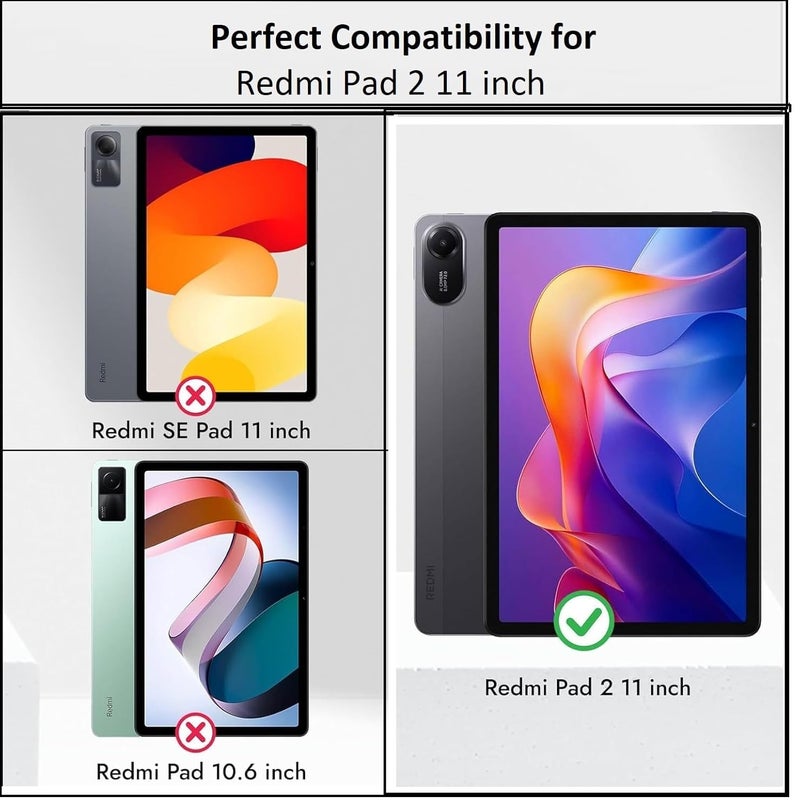 TGK 360 Rotatable Smart Flip Cover for Xiaomi Redmi Pad 2 11 inch Tablet Case (Rose Gold) - Image 2