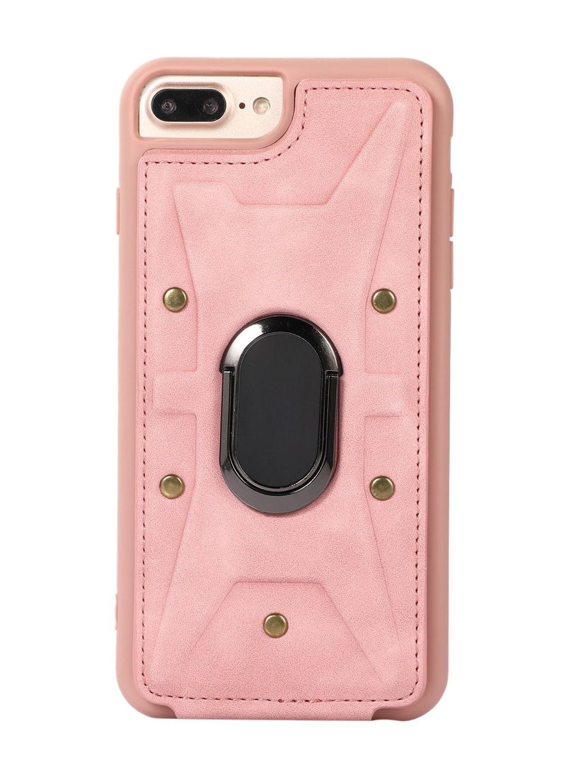 Suteni Ring Buckle Back Cover Card Slots Leather Phone Case for Samsung  - Image 1