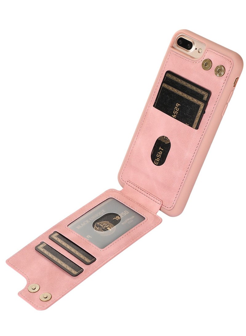 Suteni Ring Buckle Back Cover Card Slots Leather Phone Case for Samsung  - Image 2