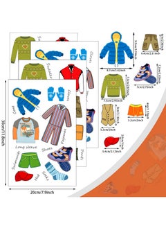 Chinco 4 Sheets (32 Count) Removable Dresser Clothing Decals For Wardrobe Clothing Classification Label Clothing Sort Stickers For Kids Wardrobe Drawer Organizing Home Bedroom Decoration (Boy Style)  - Image 3