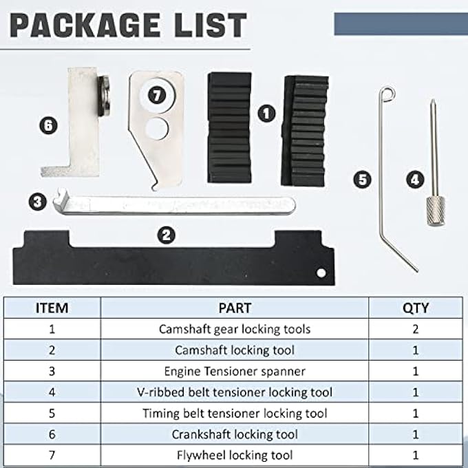 rayihni Engine Camshaft Tensioning Locking Alignment Kit Timing Belt Tool Compatible With Chevy Cruze Aveo Alfa Romeo 16V 14 16 18 En6340 - Image 2