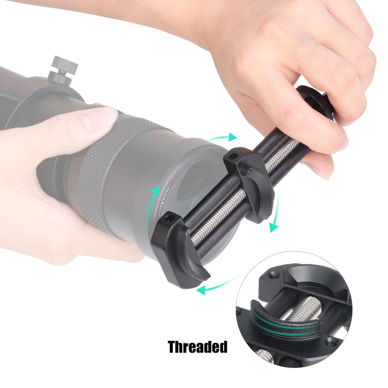 Fotga Metal Camera Lens Vise Tool Kit with Flat & Pointed Tips for Lens Repair Dented Filter Ring Thread Restoration Spanner Set with 12-90mm Adjustable Jaw for Diameter 22-105mm Lens Filter Ring - Image 5