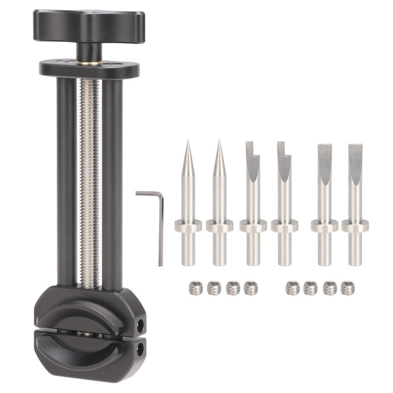 Fotga Metal Camera Lens Vise Tool Kit with Flat & Pointed Tips for Lens Repair Dented Filter Ring Thread Restoration Spanner Set with 12-90mm Adjustable Jaw for Diameter 22-105mm Lens Filter Ring - Image 2