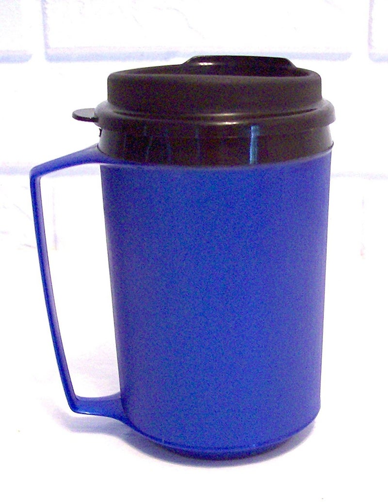 12 Oz Foam Insulated Thermoserv Travel Coffee Mug Blue