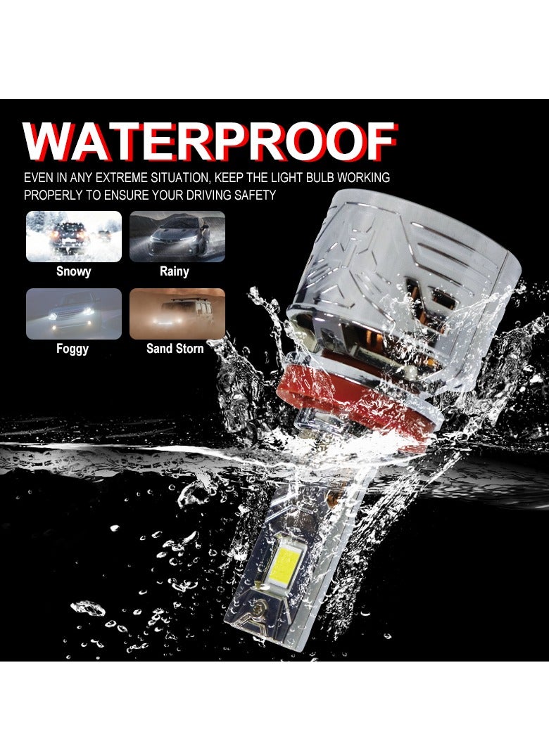 Generic LED headlight, H4/9003 Driving Fog Bulbs, 22000LM Super Bright, H4 Bulbs, Easy Plug-N-Play or Fog Bulbs, 6500K Cool White 65000HRS Running Lights with Cooling Fan, Pack of 2  - Image 4