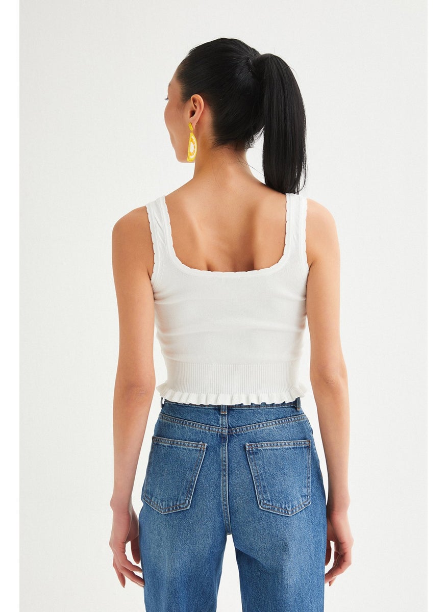Açelya Okcu - Azalea Okcu Mercerized Bustier with Openwork Edge - Image 1