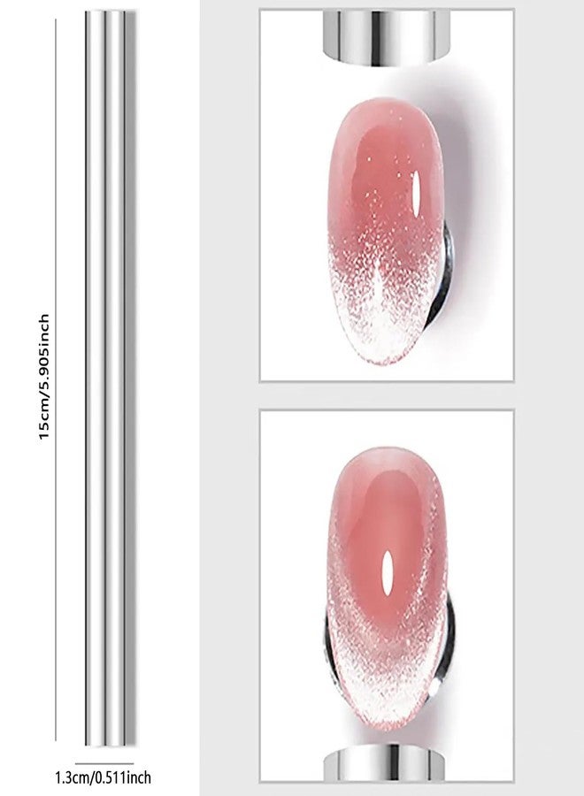 SILPECWEE 3Pcs Cat Eye Magnet for Nails Gel Nail Polish Magnet Wand Nail Art Magnetic Nail Polish Double-Headed Magnets Sticks Cat Eye Nail Design Tools Nail Art Accessories - Image 3