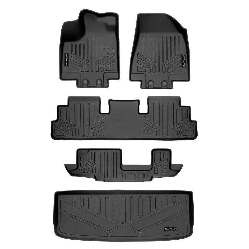 SMARTLINER Custom Fit Floor Mats 3 Rows and Cargo Liner Set for 2022-2023 Nissan Pathfinder