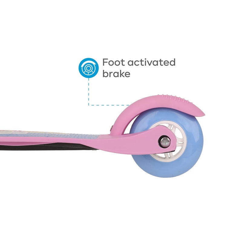 SAKAR Peppa Pig Self Balancing Kick Scooter with Light Up Wheels, Extra Wide Deck, 3 Wheel Platform, Foot Activated Brake, 75 lbs Limit, Kids & Toddlers Girls or Boys, for Ages 3 and Up (AST483084-BLU-STK-1) - Image 5