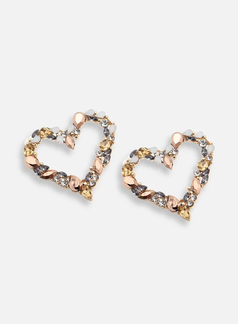 سوهي مسمار حجري مصمم للحفلات مطلي بالذهب